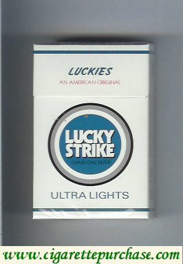 Lucky Strike Luckies An American Original Ultra Lights cigarettes hard box